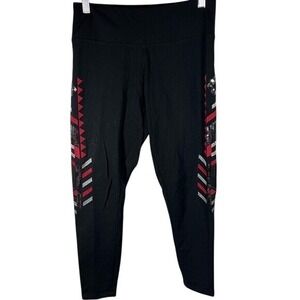 Express High Waister Black Sequin Embellished Leggings Size Medium